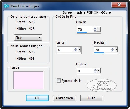 Screen PSP - Signtag 01 Rand hinzufügen
