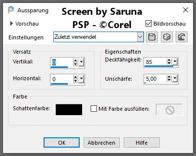 PSP - Effekte - 3D-Effekte - Aussparung