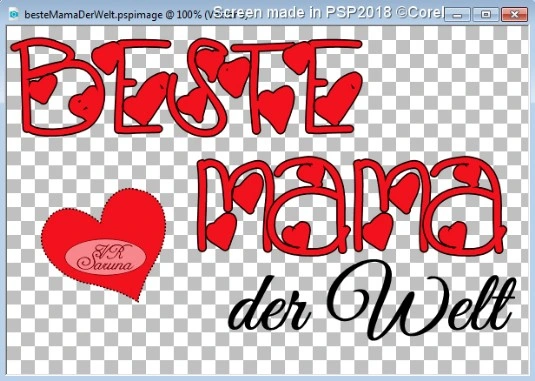 Screen PSP - Deko 01 Schriftzug mit Vektor-Herz