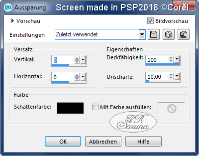 Screen PSP - Rahmen 02 Aussparungs-Effekt