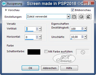 Screen PSP - Rahmen 02 Aussparungs-Effekt